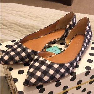 Jcrew buffalo check flats, 8